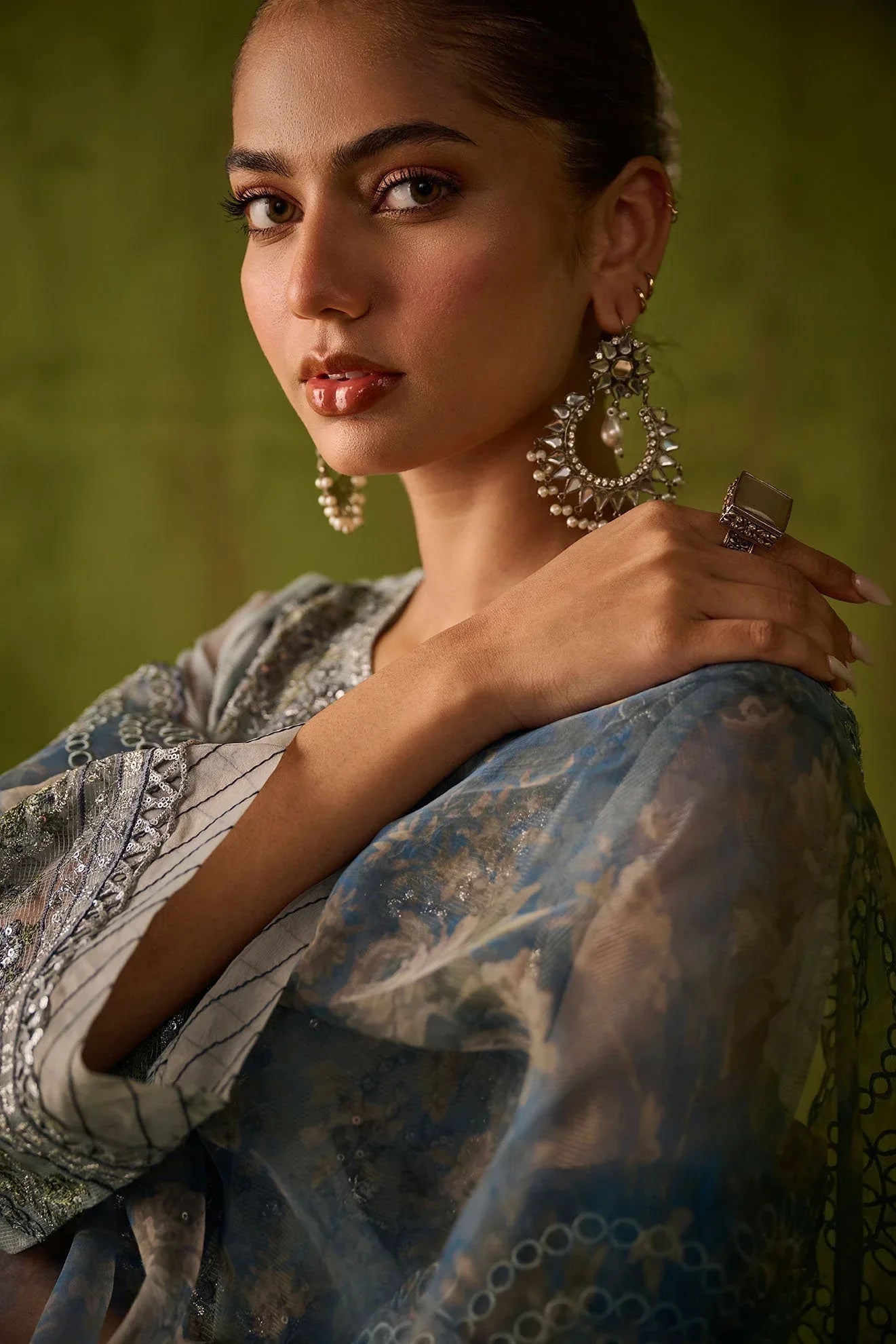 Dhanak | Festive Formals | SS24DU-3196 BLUE 3Pcs - Rang-e-Khaas
