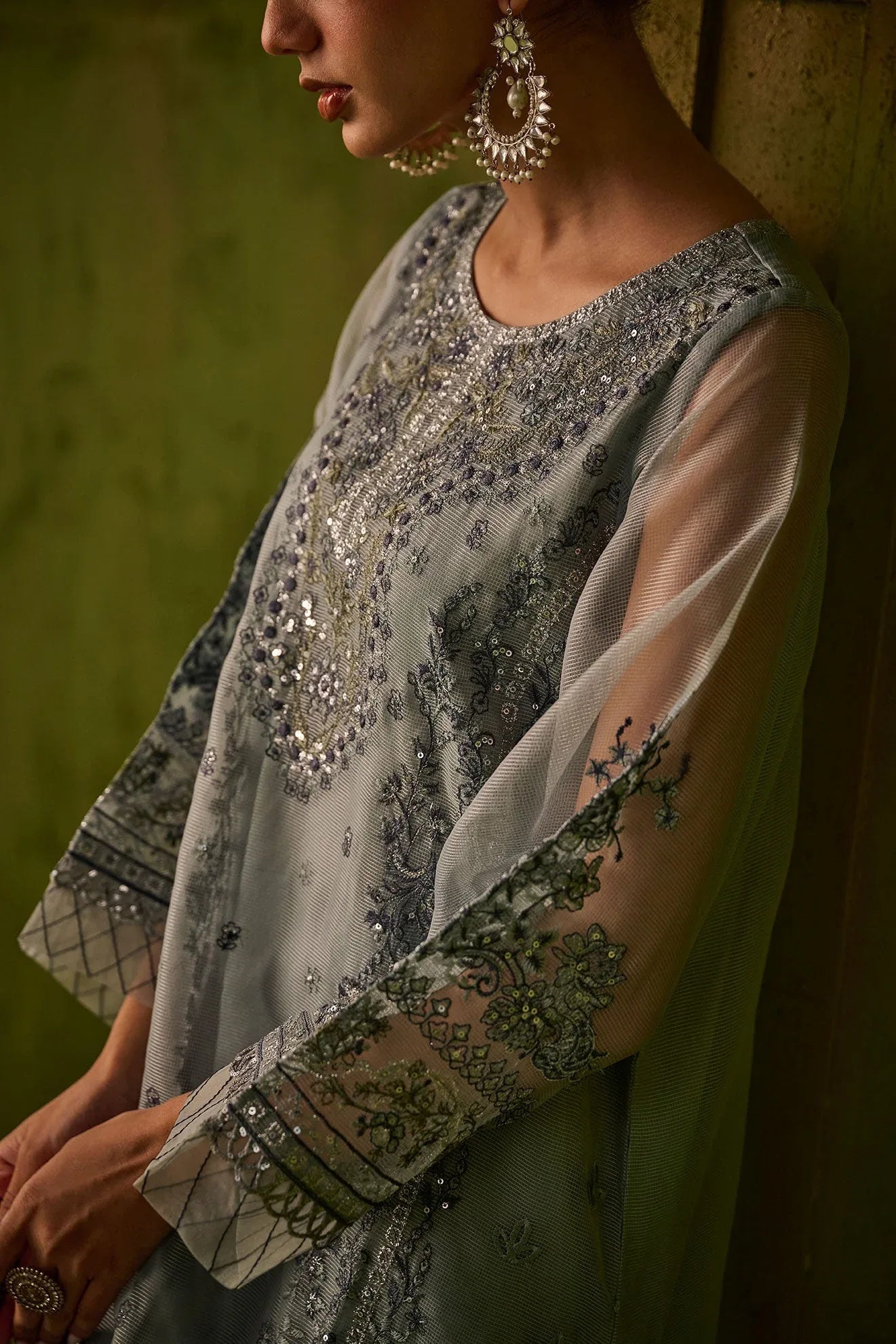 Dhanak | Festive Formals | SS24DU-3196 BLUE 3Pcs - Rang-e-Khaas