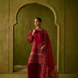 Dhanak | Festive Formals | SS24DU-3200 DARK-PINK 3Pcs