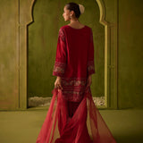 Dhanak | Festive Formals | SS24DU-3200 DARK-PINK 3Pcs