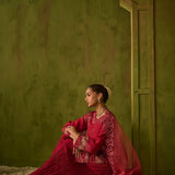 Dhanak | Festive Formals | SS24DU-3200 DARK-PINK 3Pcs