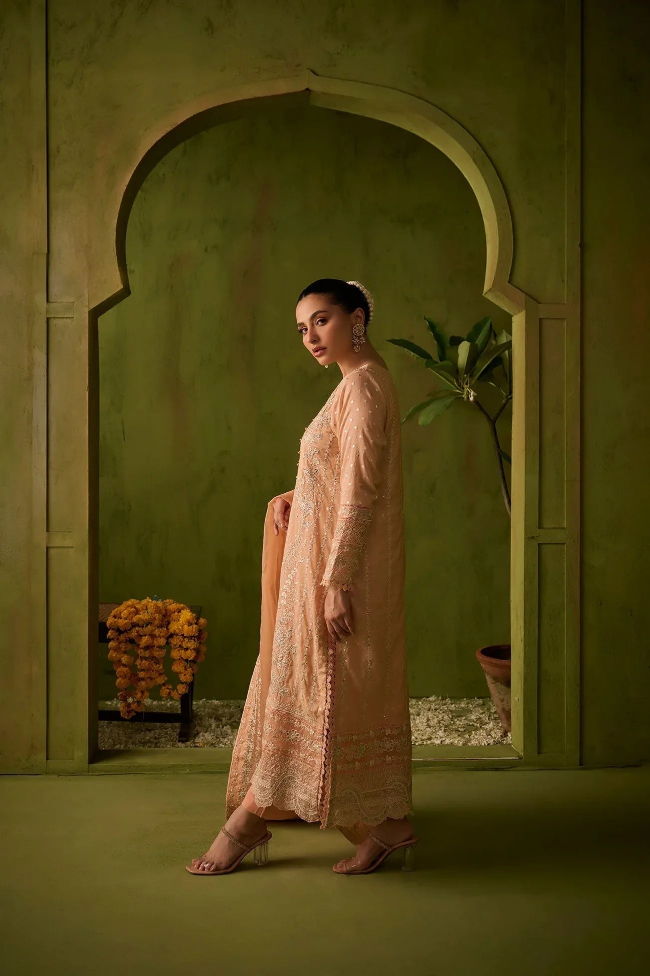Dhanak | Festive Formals | SS24DU-3199 L-PINK 3Pcs - Rang-e-Khaas
