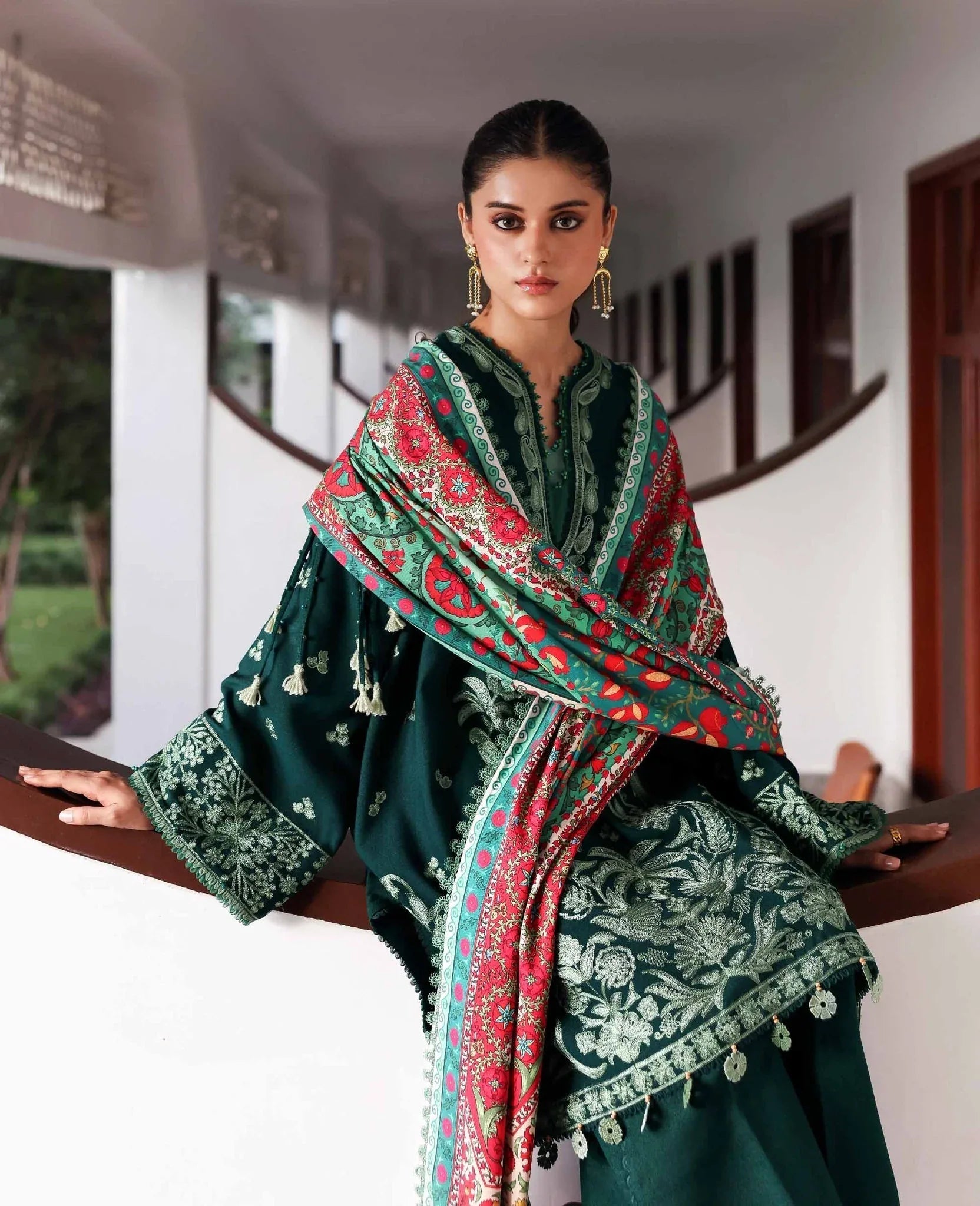 Republic Womenswear | Amaris Luxury Shawl 25 | Celeste - Rang-e-Khaas