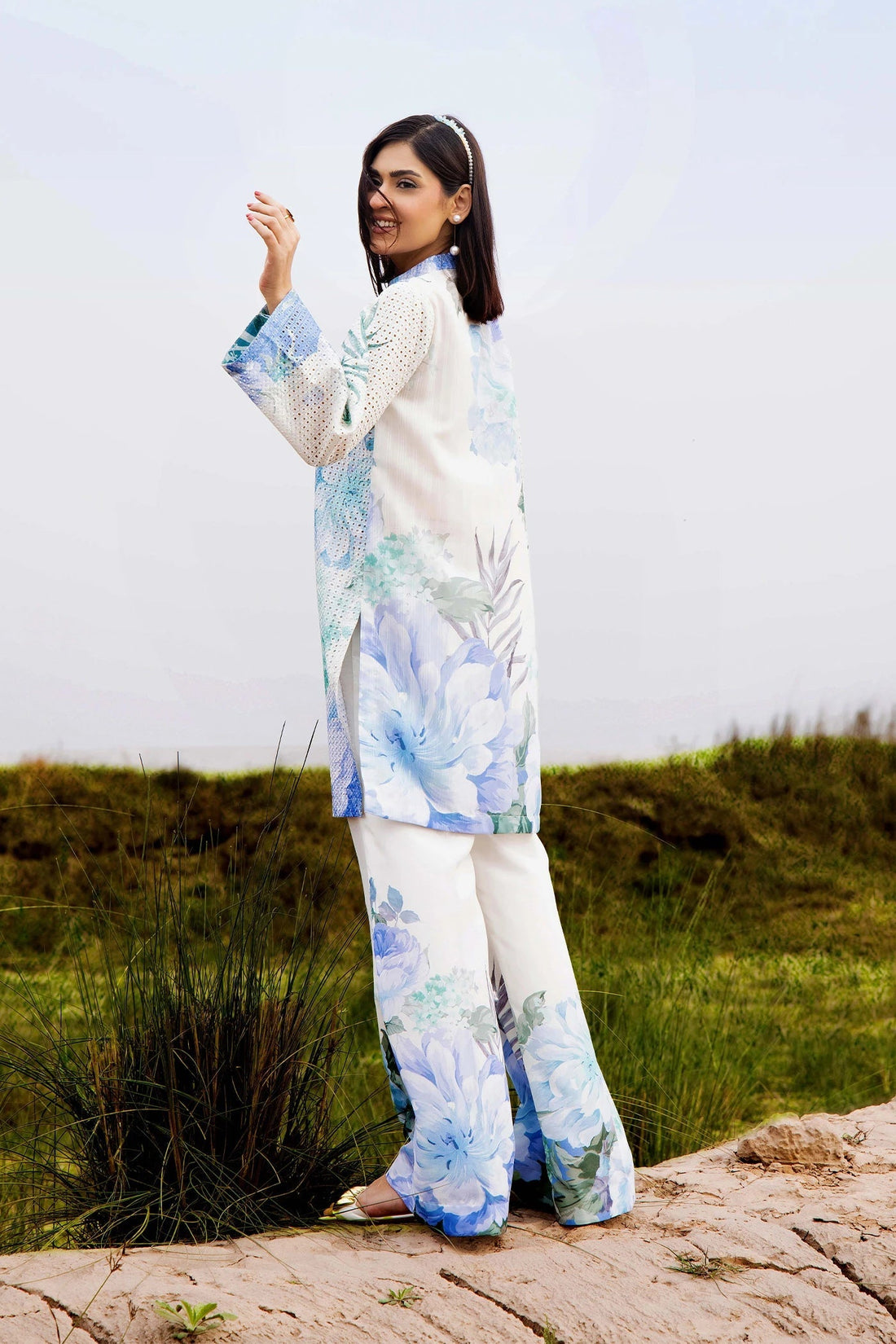 Adans Libas | Embrodiered Co Ord Sets | Camelia 4092