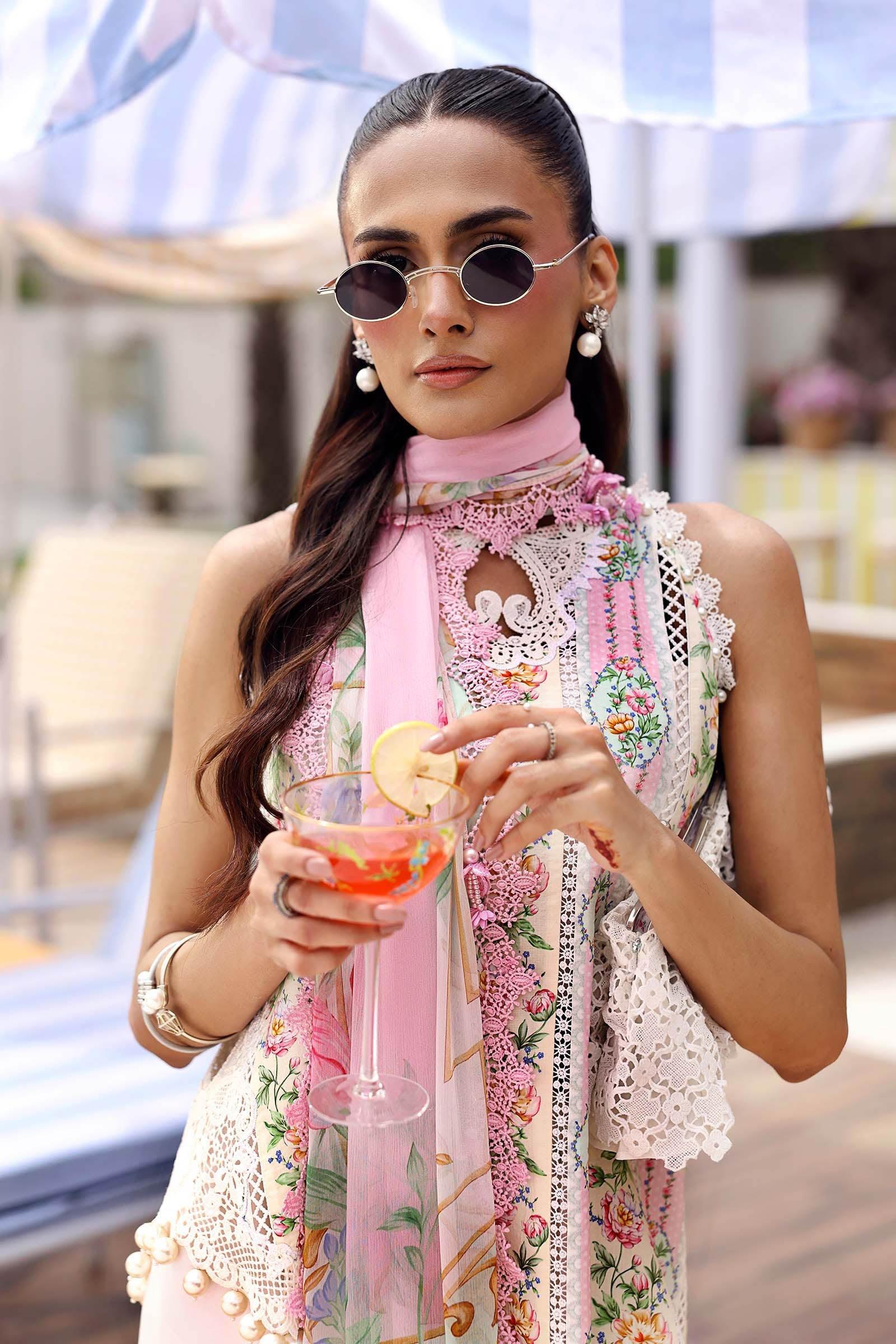 Maria B 3 Piece Unstitched Embroidered Lawn Suit