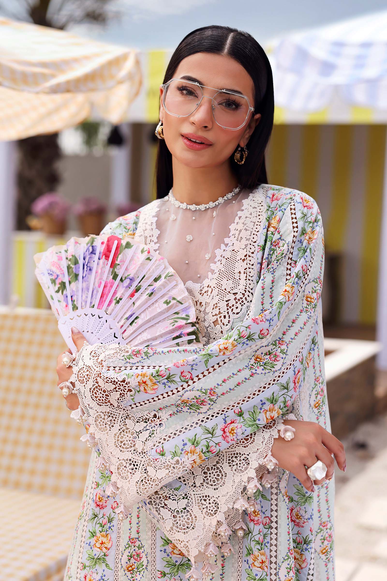 Maria B 3 Piece Stitched Embroidered Lawn Suit