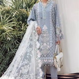 Maria B | Luxury Lawn | EL-23-10-Ice Blue