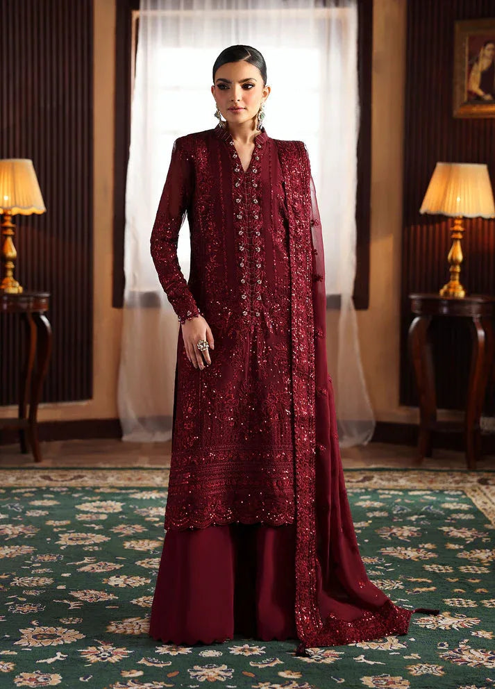 Gulaal | I Evayna Embroidered Chiffon | Vezeen - Rang-e-Khaas