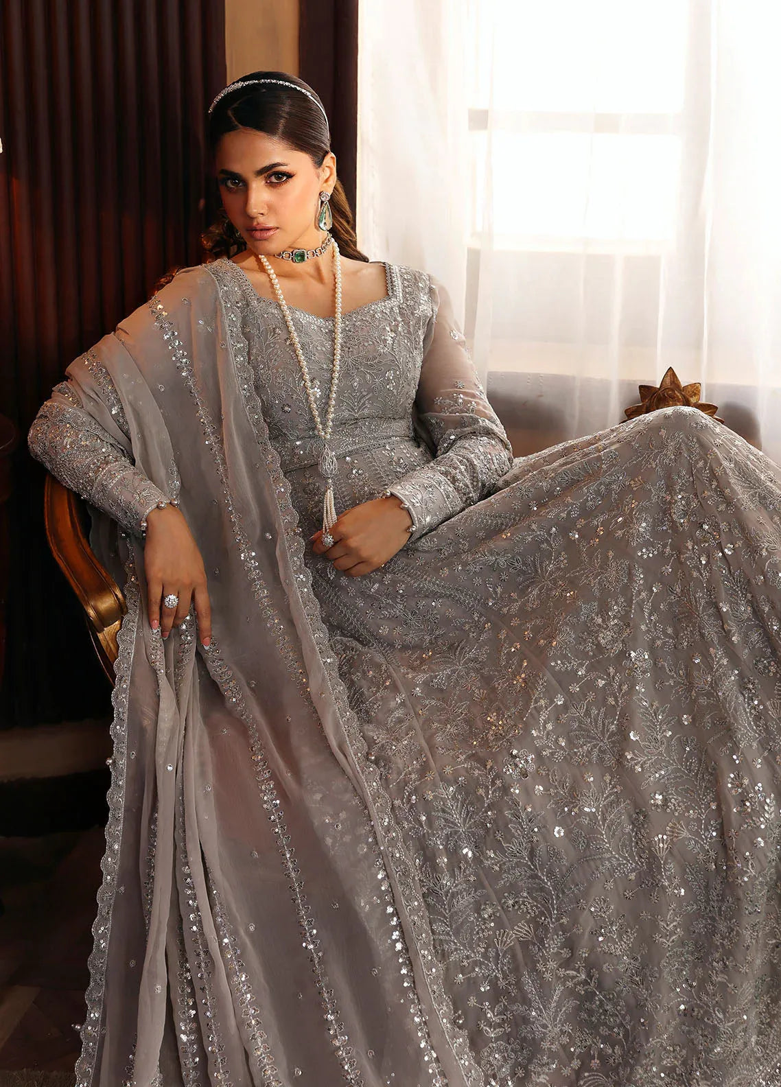 Gulaal | I Evayna Embroidered Chiffon | Sheyza - Rang-e-Khaas