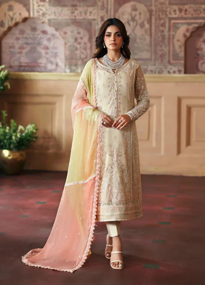 Gulaal | I Evayna Embroidered Chiffon | Fareyah - Rang-e-Khaas