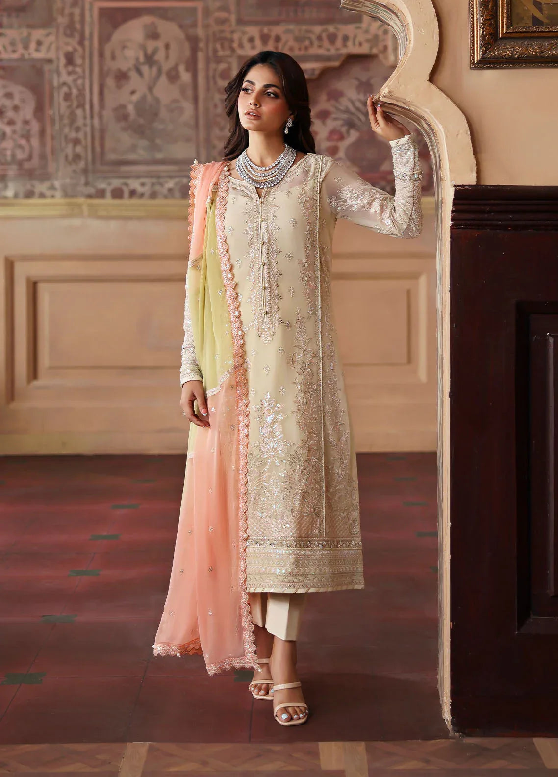Gulaal | I Evayna Embroidered Chiffon | Fareyah - Rang-e-Khaas