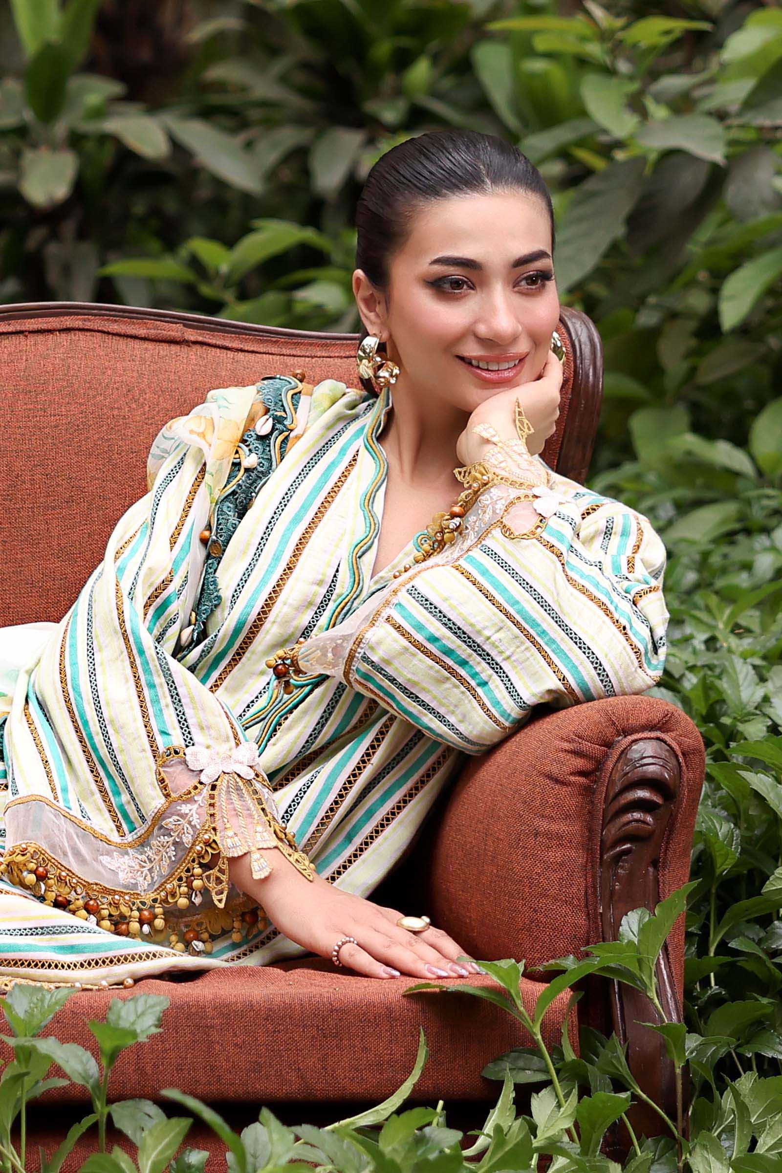 Maria B 3 Piece Stitched Embroidered Jacquard Suit