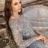 MARIA B-MBROIDERED | Ice Blue BD-2702