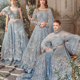 MARIA B-MBROIDERED | Ice Blue BD-2702