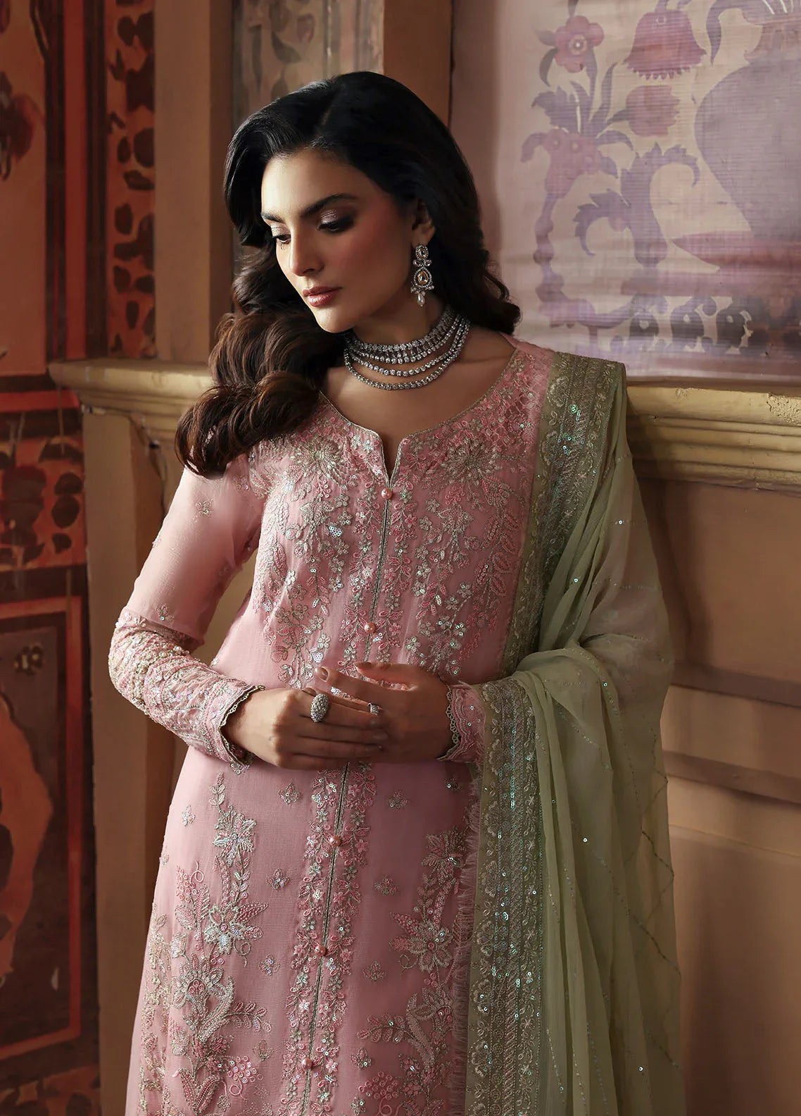 Gulaal | I Evayna Embroidered Chiffon | Layana - Rang-e-Khaas