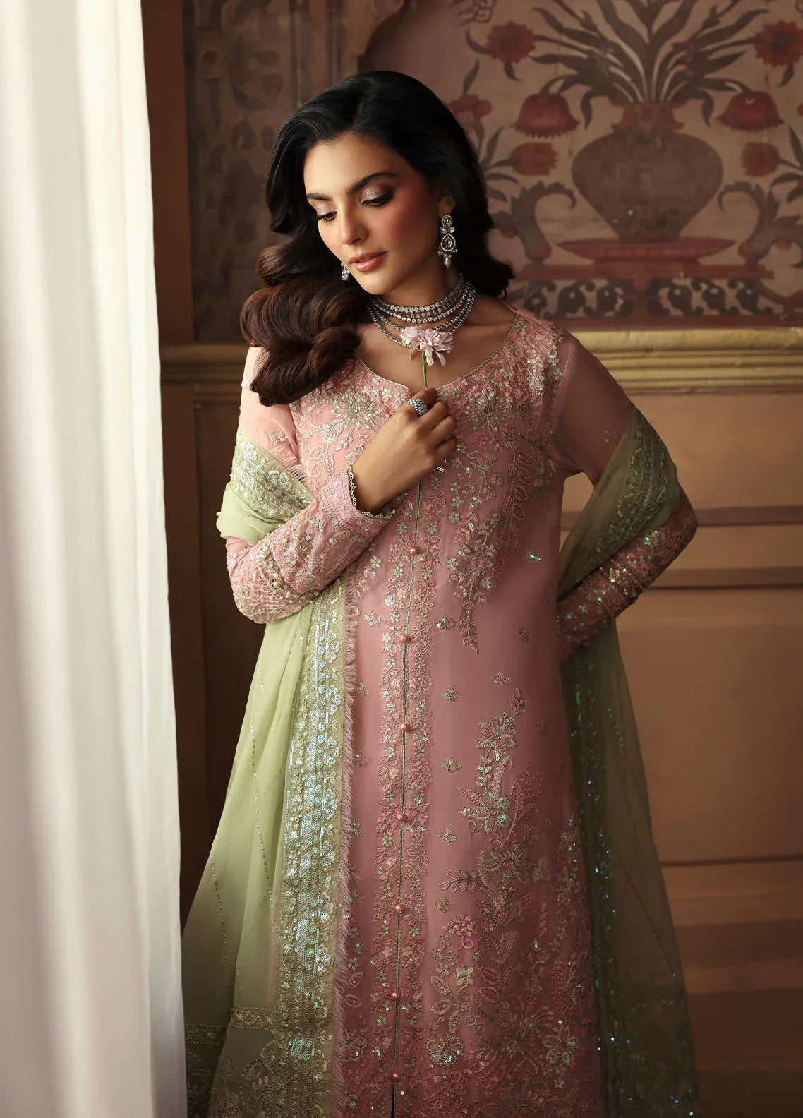 Gulaal | I Evayna Embroidered Chiffon | Layana - Rang-e-Khaas