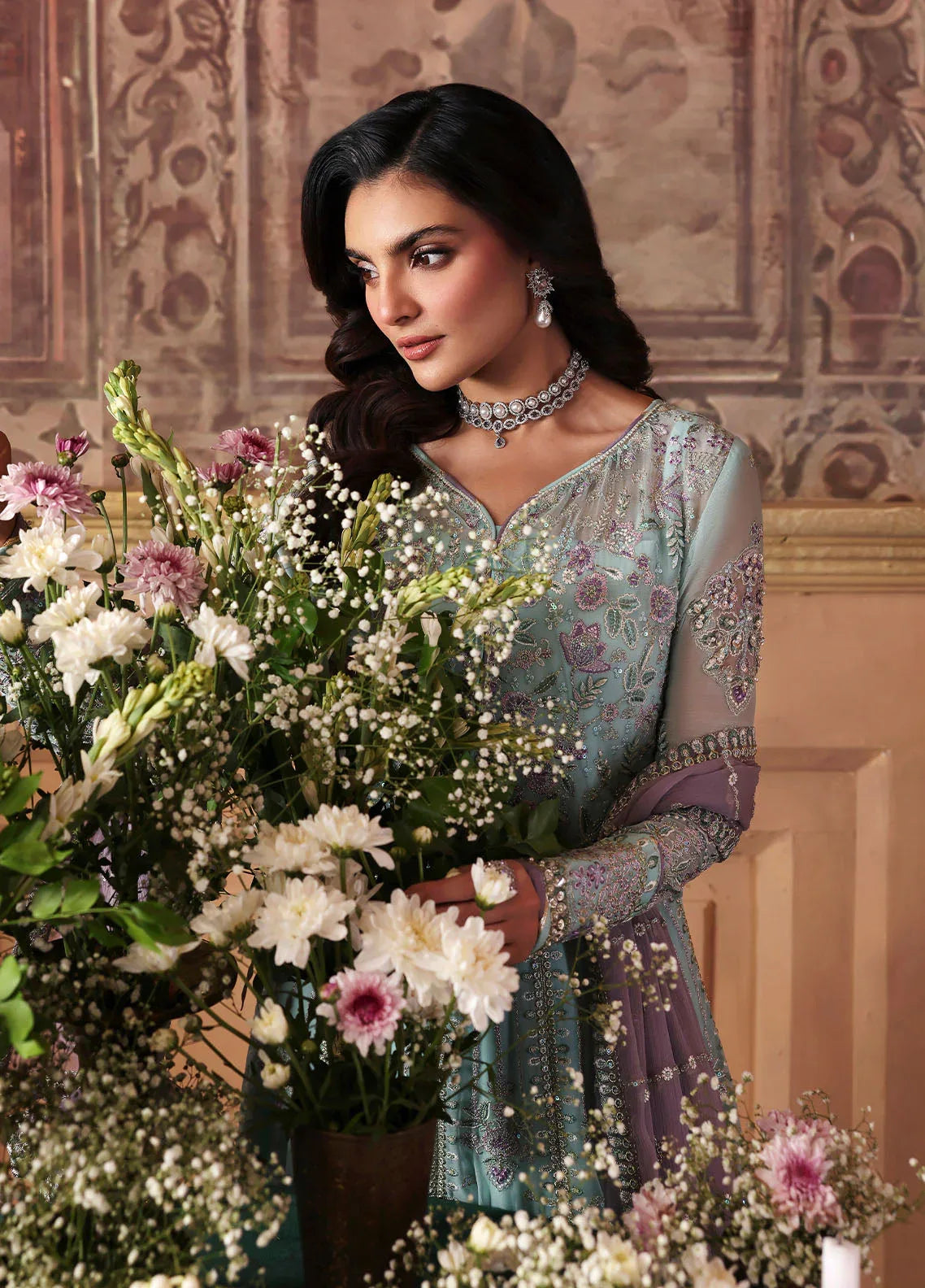 Gulaal | I Evayna Embroidered Chiffon | Delina - Rang-e-Khaas