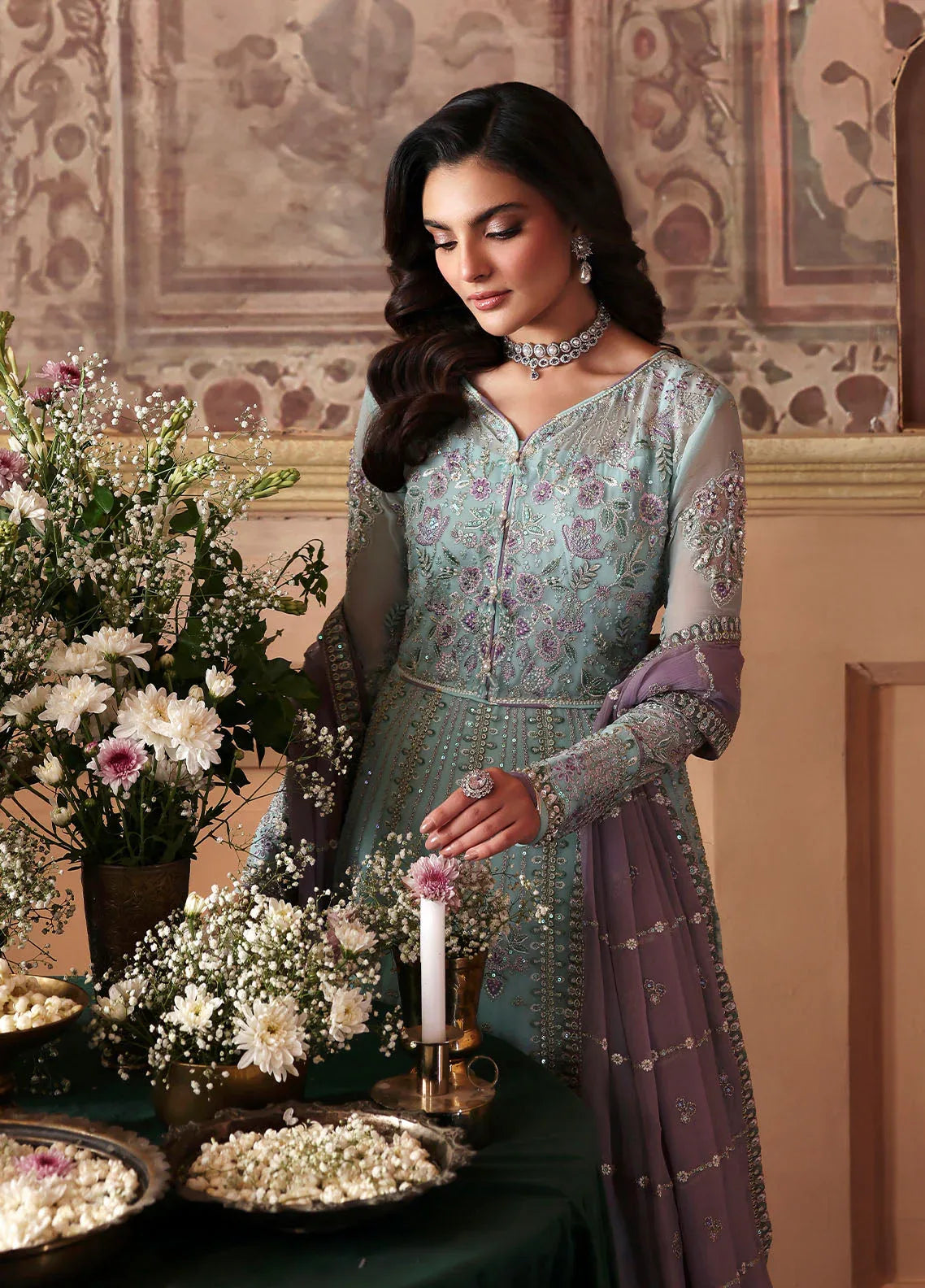 Gulaal | I Evayna Embroidered Chiffon | Delina - Rang-e-Khaas