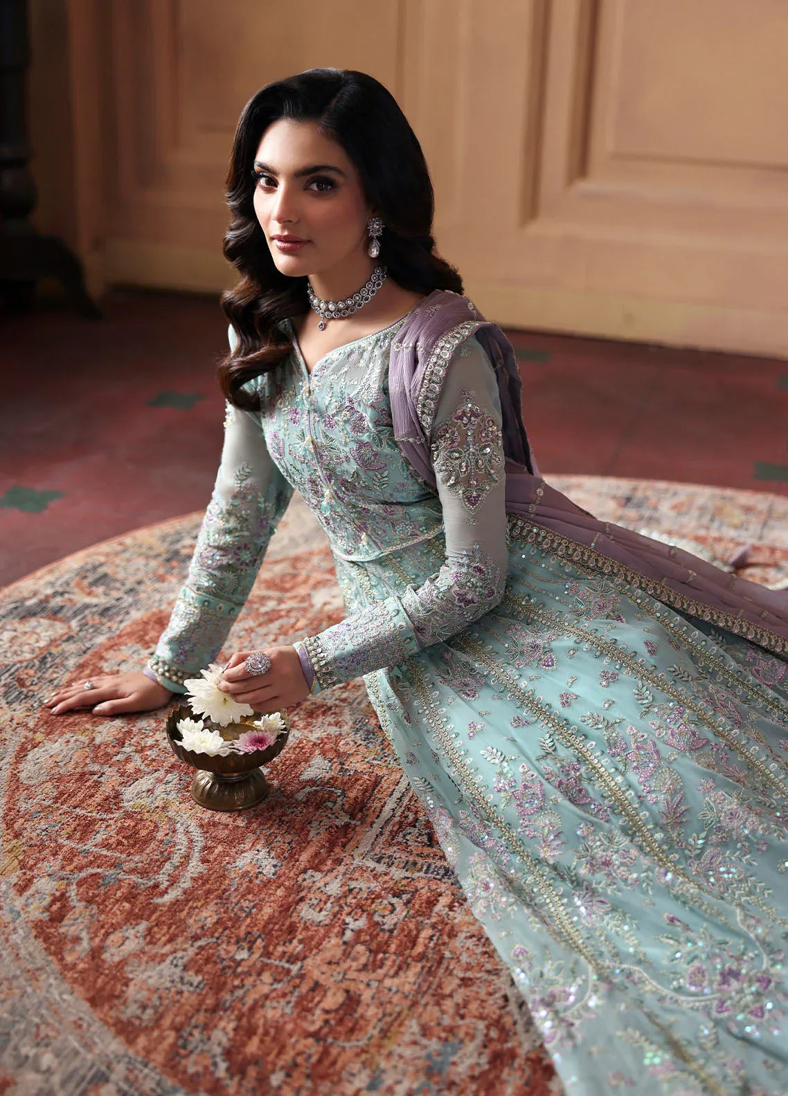 Gulaal | I Evayna Embroidered Chiffon | Delina - Rang-e-Khaas