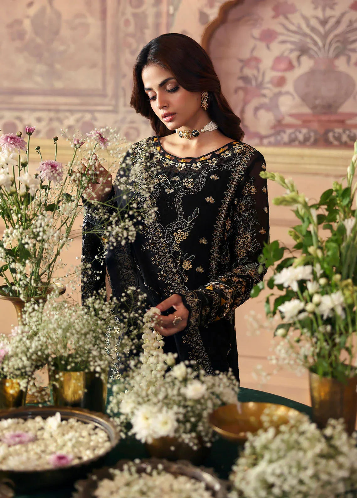 Gulaal | I Evayna Embroidered Chiffon |Deenah - Rang-e-Khaas