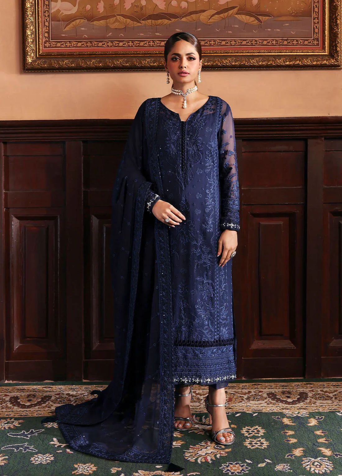 Gulaal | I Evayna Embroidered Chiffon | Leesha - Rang-e-Khaas