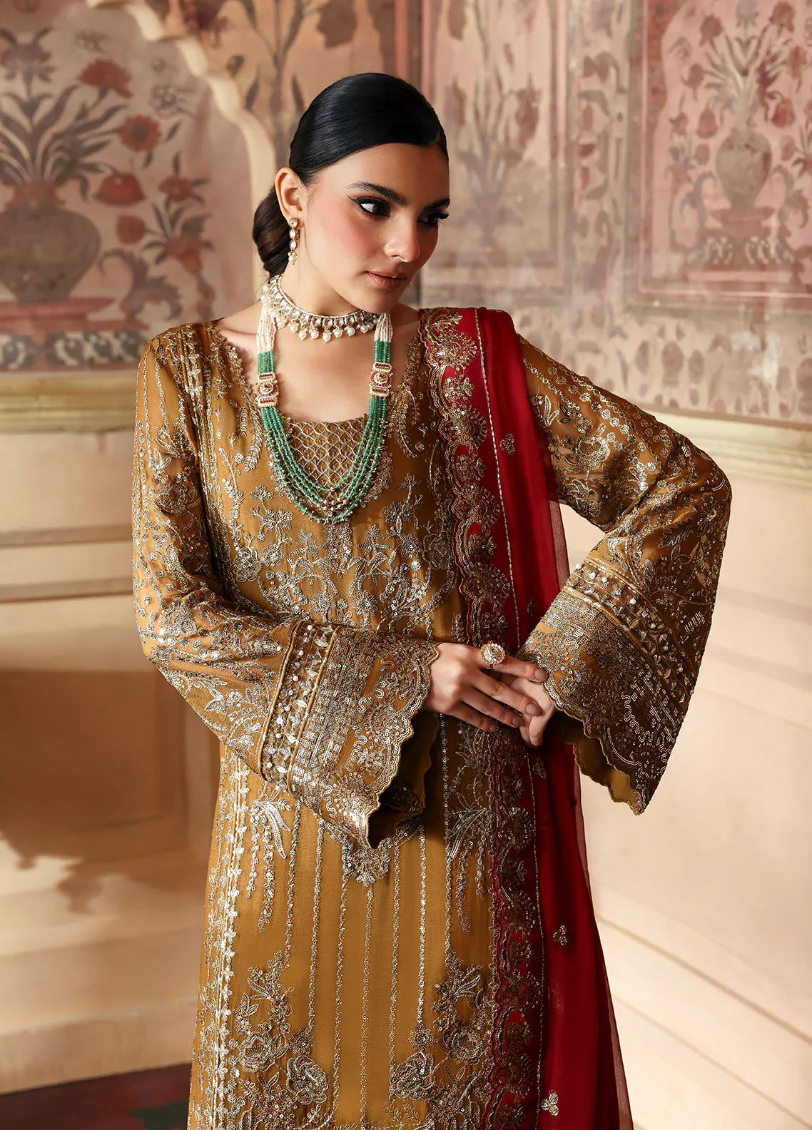 Gulaal | I Evayna Embroidered Chiffon | Dinara - Rang-e-Khaas