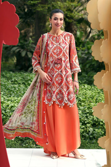 Maria B 3 Piece Stitched Embroidered Lawn Suit