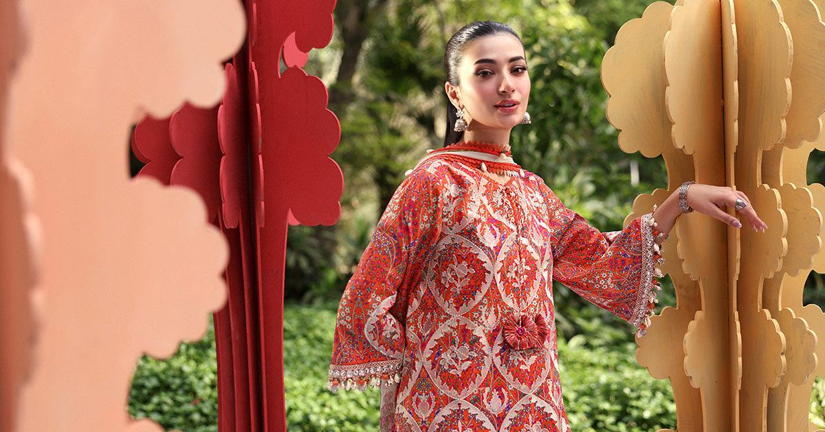 Maria B 3 Piece Stitched Embroidered Lawn Suit