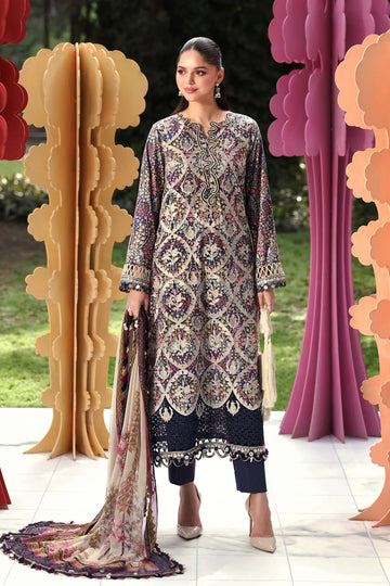 Maria B 3 Piece Stitched Embroidered Lawn Suit