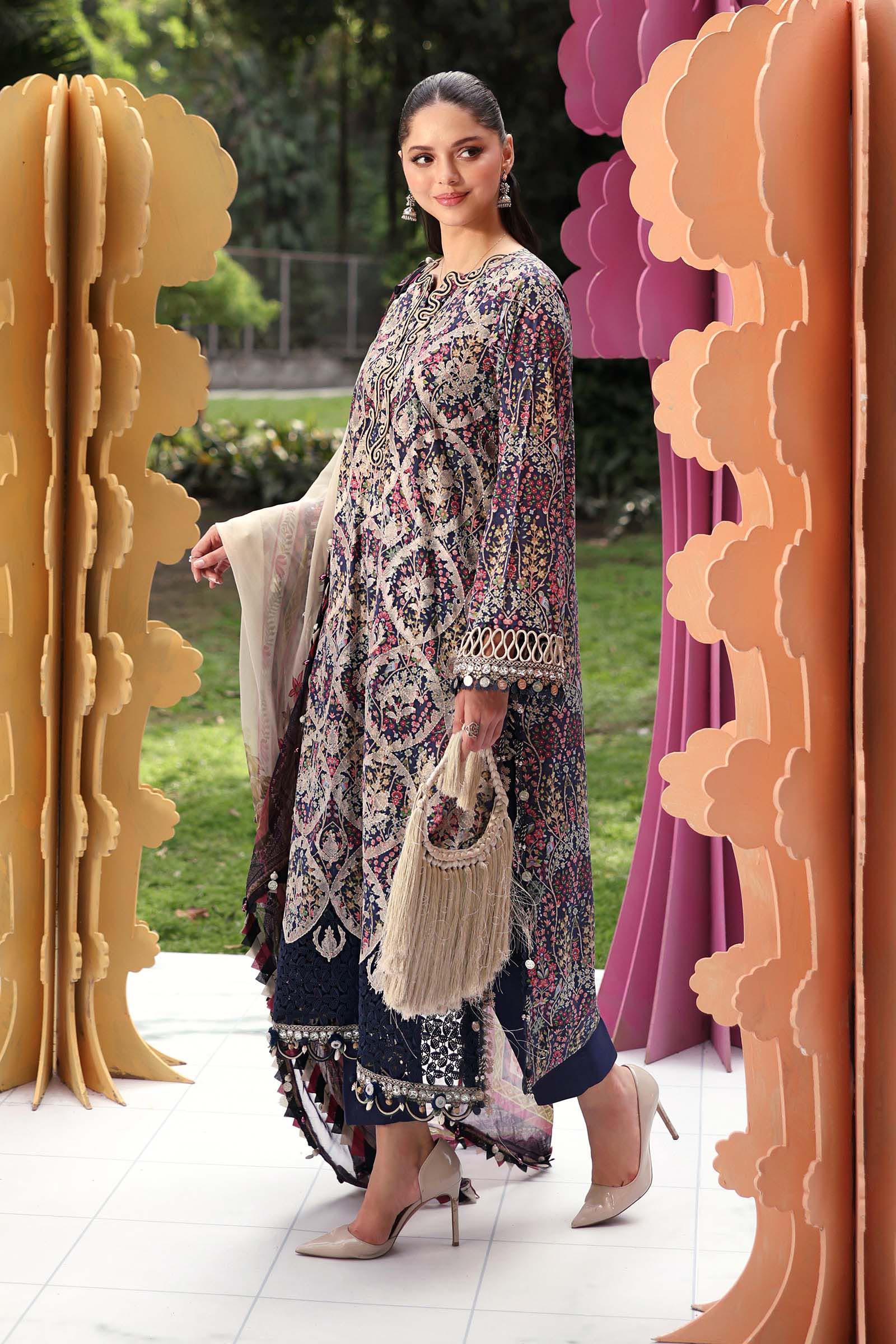 Maria B 3 Piece Stitched Embroidered Lawn Suit