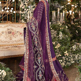 MARIA B__3 Piece Embroidered Raw Silk Suit | BD-2903