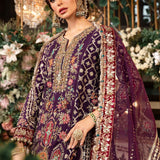 MARIA B__3 Piece Embroidered Raw Silk Suit | BD-2903