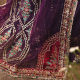 MARIA B__3 Piece Embroidered Raw Silk Suit | BD-2903