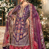 MARIA B__3 Piece Embroidered Raw Silk Suit | BD-2903