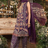 MARIA B__3 Piece Embroidered Raw Silk Suit | BD-2903