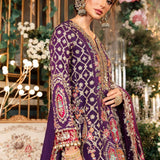 MARIA B__3 Piece Embroidered Raw Silk Suit | BD-2903