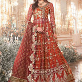 MARIA B-MBROIDERED | Maroon BD-2705