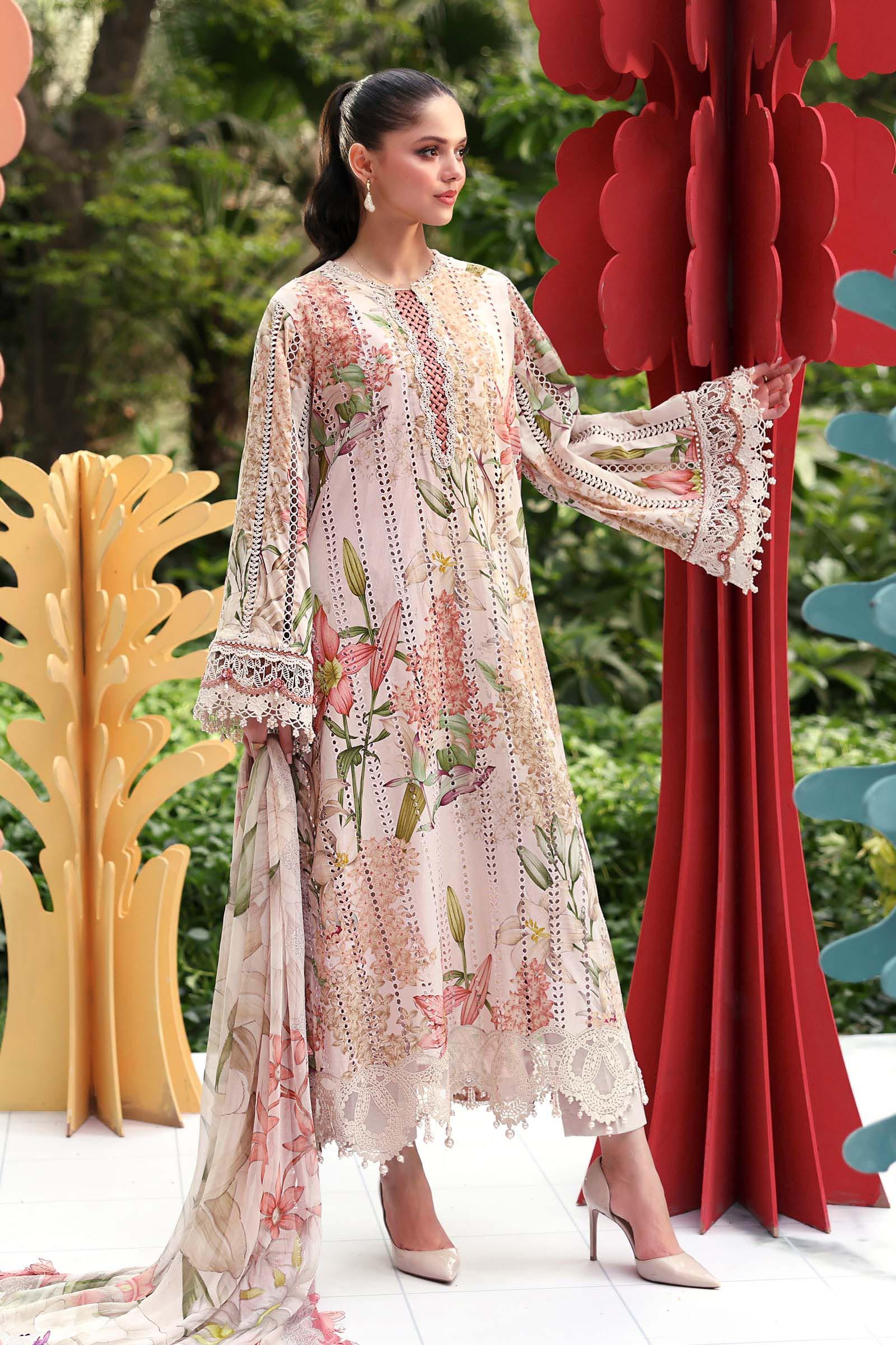 Maria B 3 Piece Stitched Embroidered Lawn Suit