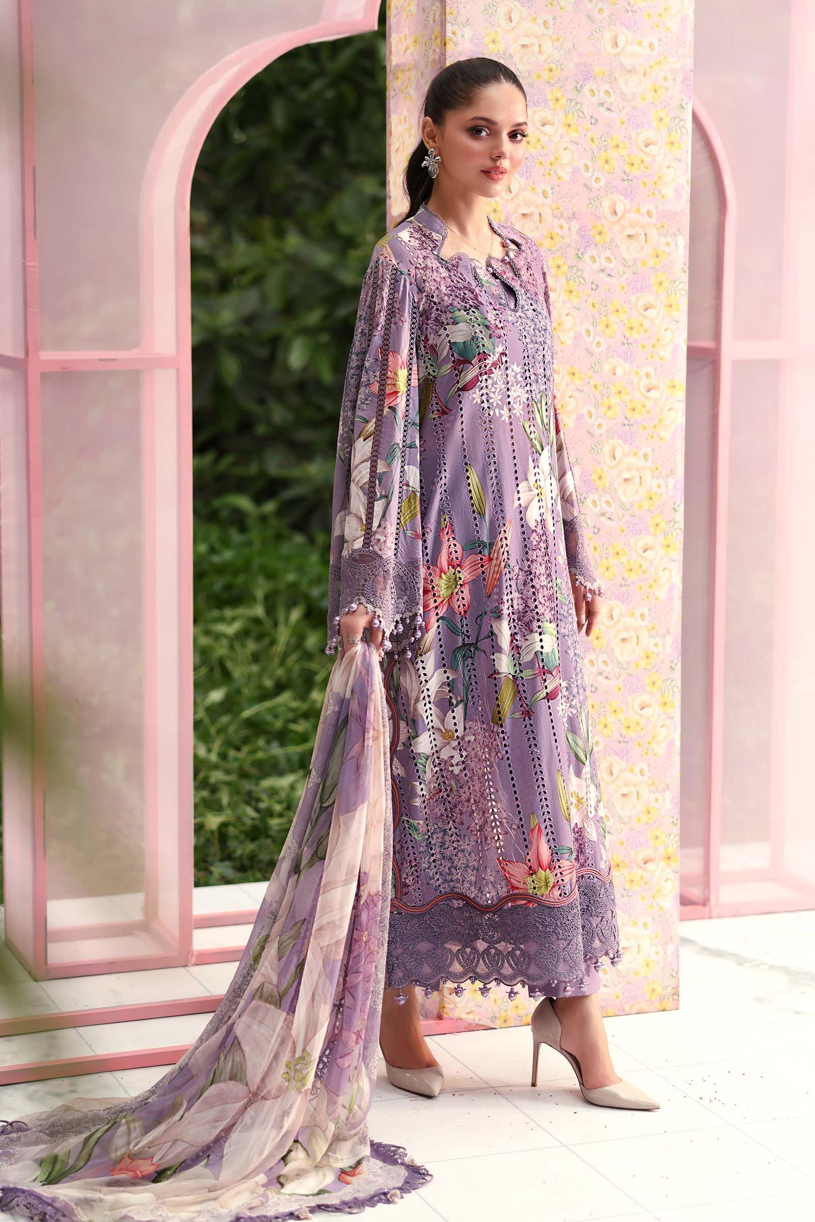 Maria B 3 Piece Stitched Embroidered Lawn Suit