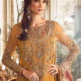 MARIA B-MBROIDERED | Mustard BD-2707