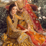 MARIA B-MBROIDERED | Mustard BD-2707