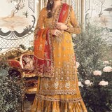 MARIA B-MBROIDERED | Mustard BD-2707