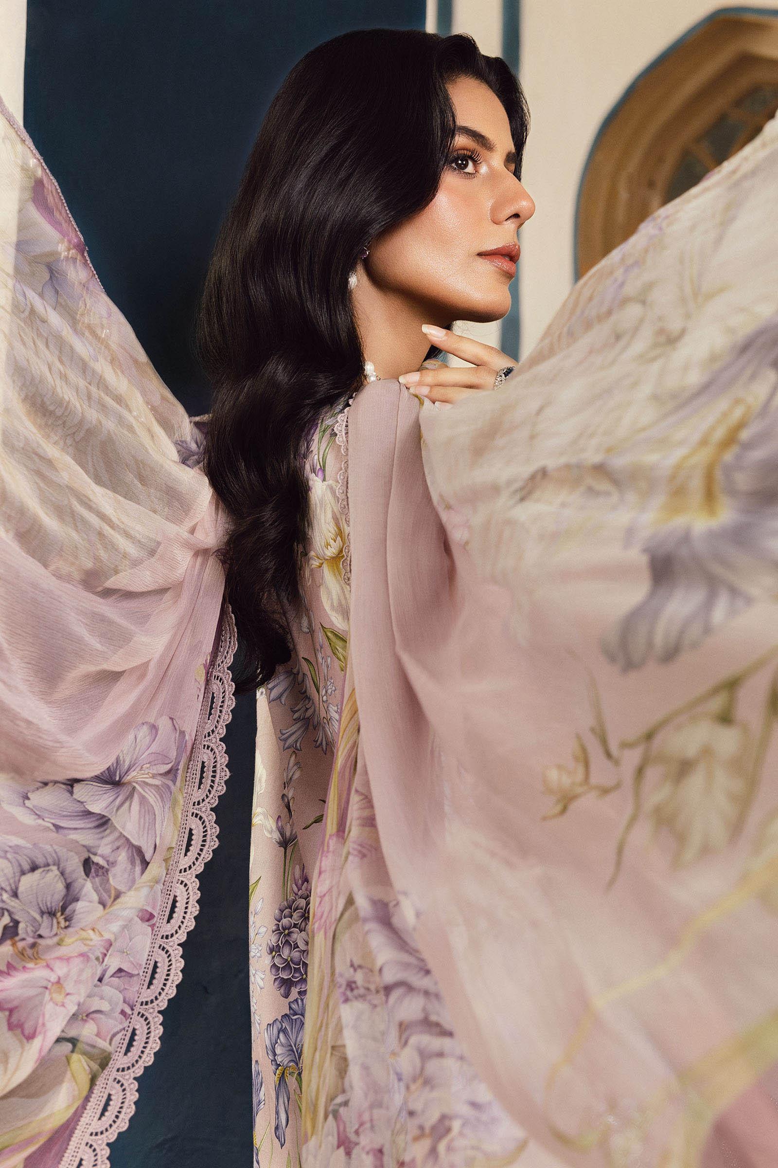 3 Piece Unstitched Embroidered Cambric Suit | MPT-2708-A - Rang-e-Khaas