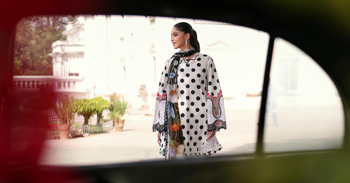Maria B 3 Piece Stitched Embroidered Lawn Suit