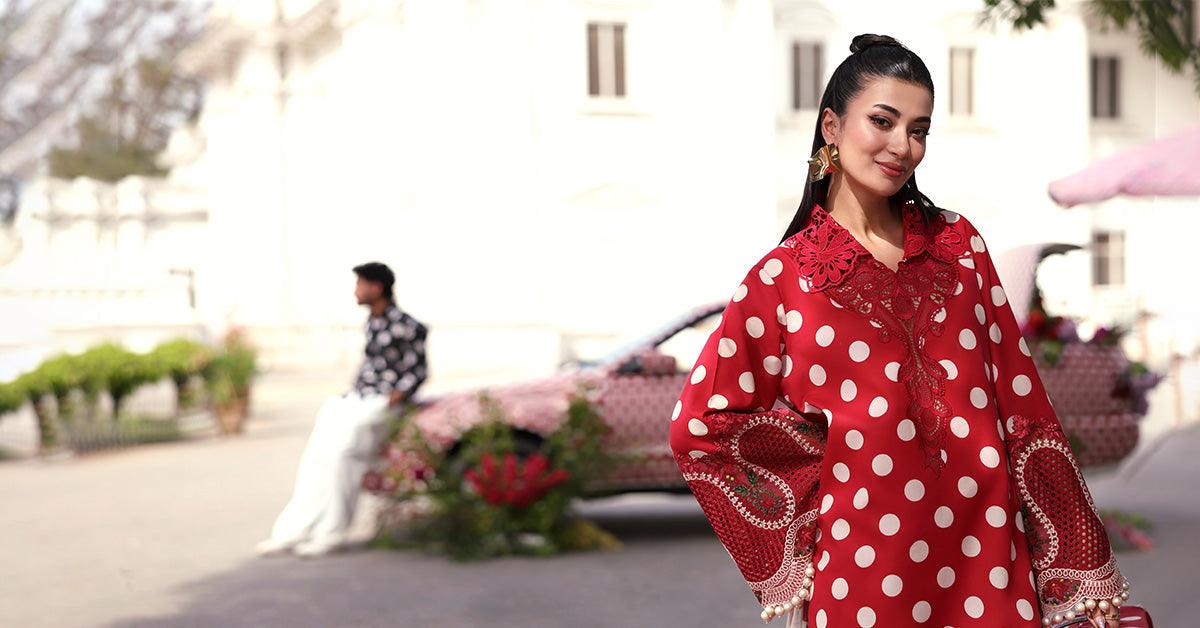 Maria B 3 Piece Stitched Embroidered Lawn Suit