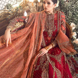 MARIA B-MBROIDERED | Maroon BD-2708