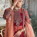 MARIA B-MBROIDERED | Maroon BD-2708