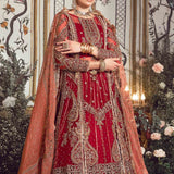 MARIA B-MBROIDERED | Maroon BD-2708