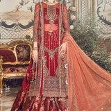 MARIA B-MBROIDERED | Maroon BD-2708