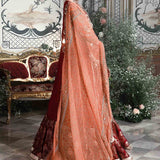 MARIA B-MBROIDERED | Maroon BD-2708